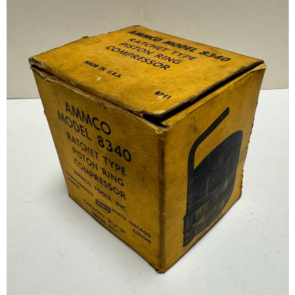 AMMCO Model 8340 Ratchet Type Piston Ring Compressor 2 1/8”-5” Capacity